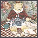 Tresors d'enfants I (Treasuries of Children I) Framed Canvas Art by Helene Corriveau,12.8 in. x 12.8