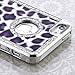 Pandamimi Deluxe Purple Fashion Sweety Girls Leopard Bling Diamond Rhinestone Hard Case Cover for iPhone 5 5G with Screen Protector and Stylus