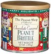 The Peanut Shop of Williamsburg Chocolate Covered Peanut Brittle, 12-Ounce Holiday Nutcracker Tins (Pack of 3)
