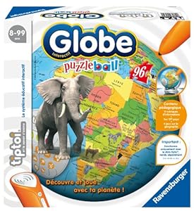 Ravensburger - 00539 - Jeu Éducatif Électronique - Tiptoi - Puzzleball - Globe Interactif