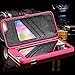 iPhone 6 Plus Case -SpicyQ iPhone 6S Plus Mirror Case, Fashion Luxury Special Mirror Design Wallet Style Card Slot Leather Case Watering Grain Protective Cover for iPhone 6/ 6s Plus (Hot Pink)