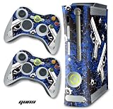 #4: New XBOX 360 Console Protective Decal Skin – Guns Blue