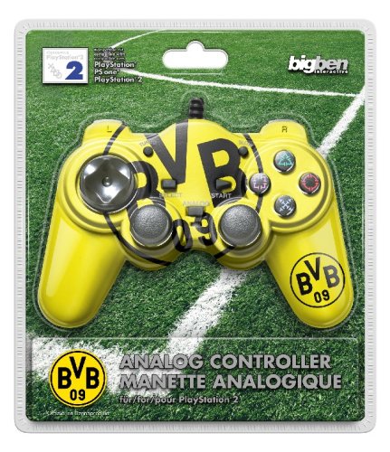 Childrens Toyshop  Video Games : Sony Playstation 2 BigBen Analog Controller BVB Fußball Edt.