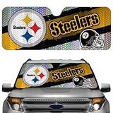 Pittsburgh Steelers Car Truck SUV Front Windshield Sunshade - Accordion Style