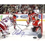 NHL Chris Drury Game Tying Goal Vs Devils Autographed 8-by-10-Inch Photograph