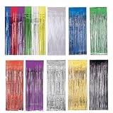 Black Metallic Curtain (1) Party Supplies