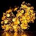 Ehome Solar String Light, 50LED 23FT Outdoor Waterproof Flower Light with Light Sensor for Garden Wedding Party Festival Decor (Warm white)