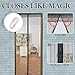 Magnetic Screen Door with Mesh Curtain keeps air in and keeps Bugs & Mosquitoes Out.Toddler And Pet Friendly. Fits Door Openings up to 37