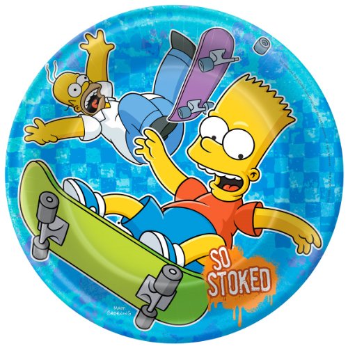 The Simpsons Party Lunch Dinner Plates 8 per package