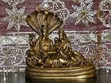 10 LORD VISHNU LAKSHMI ON SHESH SHAAYA HINDU GOD BRASS