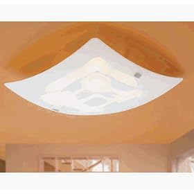 Eglo 86852A Aero-1, Nickel Frosted, 1-Light Opal Ceiling Light Fixture by Eglo