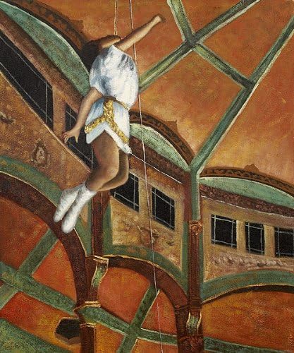 Bai Art-Miss Lala at The Cirque Fernando by Edgar Degas OSA126 Hand-painted Oil Painting On Canvas Home Decoration Holiday Gift .
