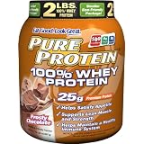Pure Protein 100 % Whey Protein, Frosty Chocolate, 2 Pounds ~ Pure Protein