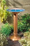 Verona Copper Solar Birdbath- Real Turkish Copper