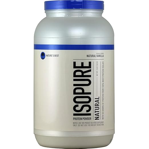 Isopure Natural Whey Protein Isolate 3 lbs Pwdr