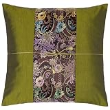 Review AsiaEXP  / Silk Floral Cushion Cover-Green