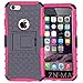 iPhone 6 Plus Case,iPhone 6S Plus CaseHOTiPhone 6 6s Plus Case [Light Weight] Durable TPU&PC Dual Layer Shockproof Impact Resistant Hard Case Cover with Kickstand for iPhone 6/6SPlus (Pink))