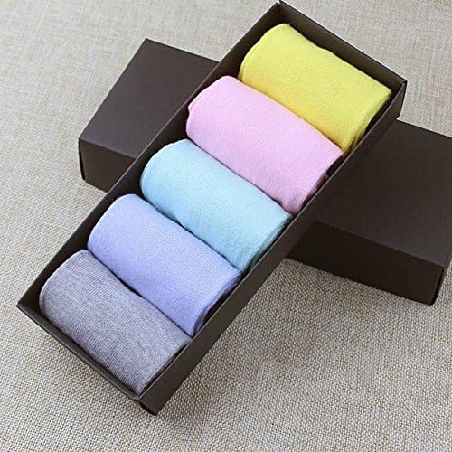 New! 5 Pairs Fashion Cute Print 100% Cotton High Ankle Socks for Women &amp; Girls
