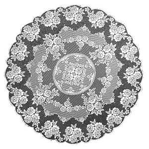 Heritage Lace Victorian Rose 72-Inch Tablecloth, Ecru