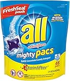 UPC 072613458561 product image for All Mighty Pacs Laundry Detergent, Stainlifter, 48 Pacs | upcitemdb.com