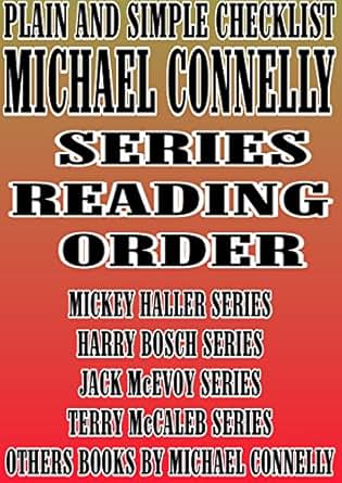 MICHAEL CONNELLY: SERIES READING ORDER: PLAIN AND SIMPLE CHECKLIST ...
