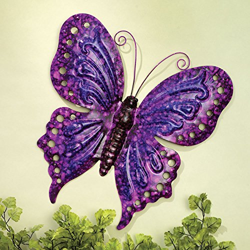 Bits and Pieces - Enameled Metal Purple Butterfly Wall Decor -Wall DΓΒ©cor - Wonderful Dimensional Details Bits and Pieces - Enameled Metal Purple Butterfly Wall Decor -Wall DΓΒ©cor - Wonderful Dimensional Details