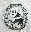 Black & White French Fashion Couture Lady Compact Mirror