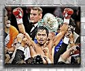 Manny Pacquiao Sporting Icons Canvas Art Print Stunning Modern Canvas Art Print - Wall Art - Framed Ready to Hang in your home interior (30" x 20") oneblankwall.co.uk