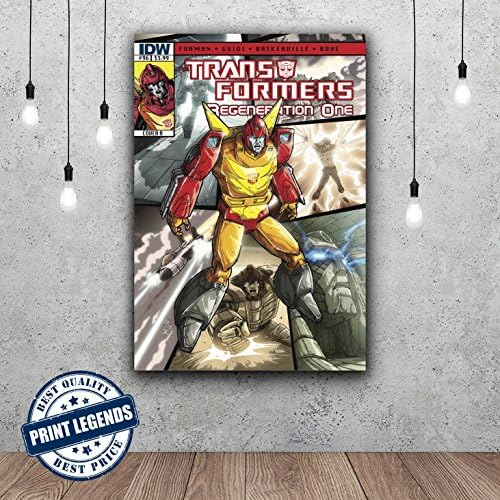 Transformers Retro Comic Book Movie Canvas Print - Canvas Art - Wall art - Framed Print