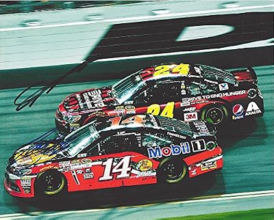 2X AUTOGRAPHED Jeff Gordon & Tony Stewart 2014 Daytona International Speedway (On-Track Racing) 8X10 Signed Picture NASCAR Glossy Photo with COA