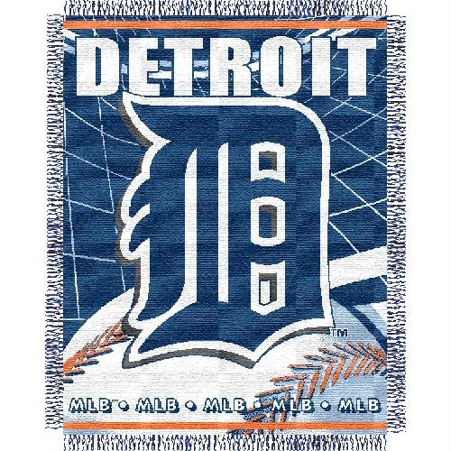 MLB Detroit Tigers 48-Inch-by-60-Inch Jacquard Acrylic Throw