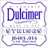 DAddario J6403 Plain Steel Dulcimer Single String, .014