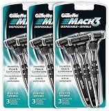 Mach3 Disposable Razors, Sensitive, 3 ct.