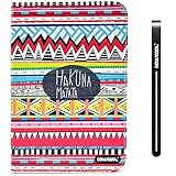CowCool&reg; Galaxy Tab 2 Case, Samsung Galaxy Tab 2 7.0 Case, Maya Aztec Stripe with Keep Calm and Sparkle PU Leather Colorful Hand Stitching Wallet Leather Wallet Stand Kickstand Case for Samsung Tab 2 P3100 (Style5)