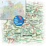 Bacher Orga-Karte Deutschland, Posterkarte, Nord, beschichtet: Organisationskarte, Verwaltungskarte mit PLZ-Regionen