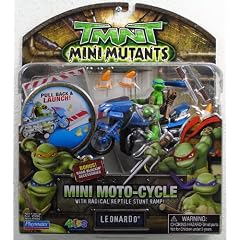 Teenage Mutant Ninja Turtles - Mini Mutants - Mini MotoCycle Leonardo - Motorrad mit Leonardo - OVP