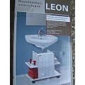 Praktischer Waschbeckenunterschrank Waschtischunterschrank in zeitlosem Design Wei�