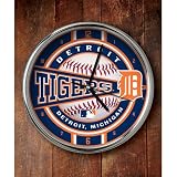 Detroit Tigers Chrome Clock