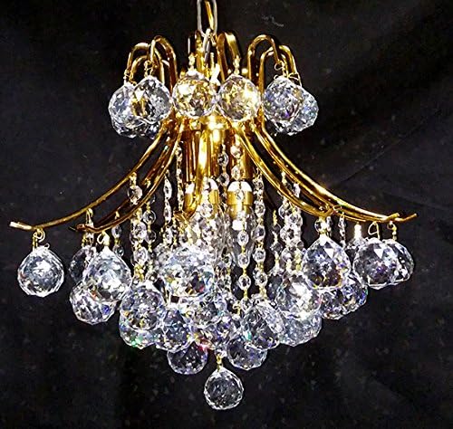 George Versailles Gold Finish 3-light Pedant Crystal Chandelier Modern Light Fixture