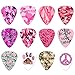 Pink Camo Guitar Picks 12-Pack Set - Cute, Girly and Fun Guitar Picks for Girls- Size Medium Celluloid 12-pack, Collection Includes Exclusive Pink Camo Patterns.