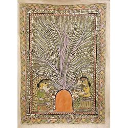 Asian Art from India Madhubani Folk Paintings Decor