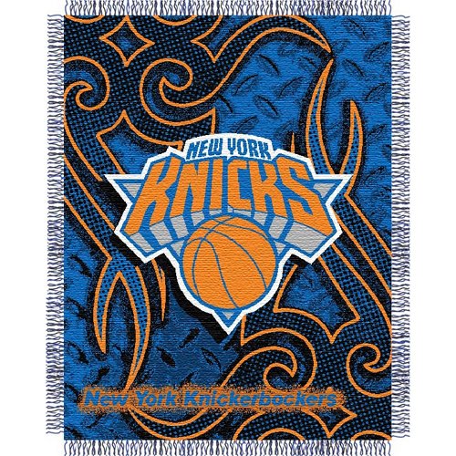 New York Knicks NBA Triple Woven Jacquard Throw (Tattoo Series) (48x60")