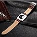 Valkit Compatible with Apple Watch Bands 38mm 40mm Genuine Leather Strap Smart Watch Band Bracelet Replacement Wristband with Stainless Steel Adapter Clasp for iWatch 6 5 4 3 2 1, Brown