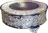 Most Popular Glittering Silver Round Wedding Cake Stand 18