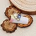 So Beauty Deep Blue and White Rhinestones Studded 3D Nial Art Decorations Package of 10