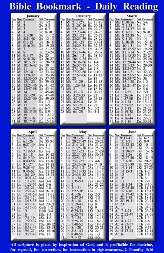 Bible Bookmark - Daily Reading - Package of 10 Bible Bookmark - Daily Reading - Package of 10