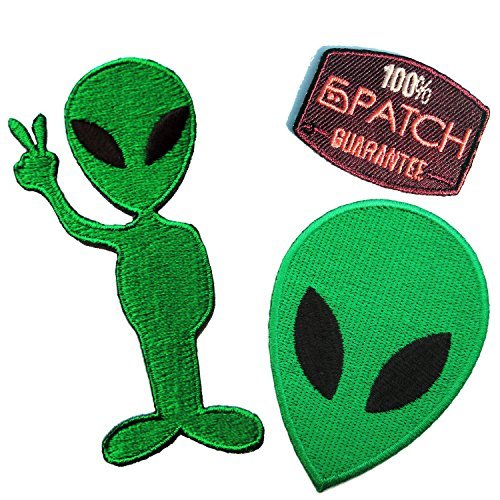 Alien iron on patches - Save Pack - 6Patch