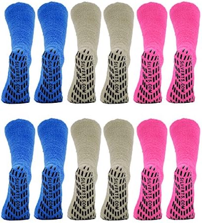 Non Skid Socks - Hospital Socks - 6 Pack