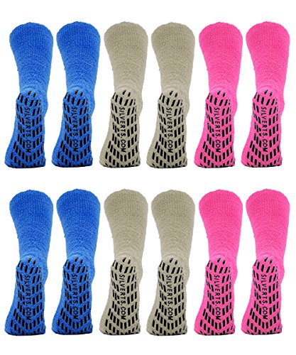 Non Skid Socks - Hospital Socks - 6 Pack