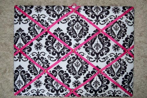 Damask with Shocking Pink Ribbon French/memo Board